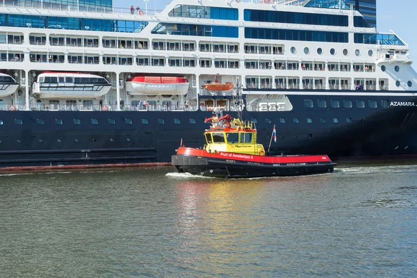 Big Cruise Ship in Amsterdam