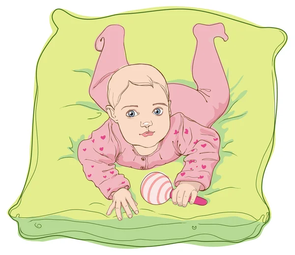 Baby on a pillow