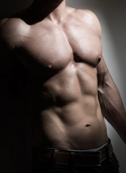 Young muscular man torso