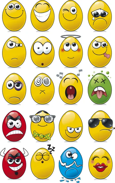 Egg Shaped Emoticon Cartoon Collection.