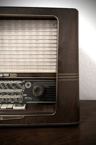 Vintage Radio on wooden dresser