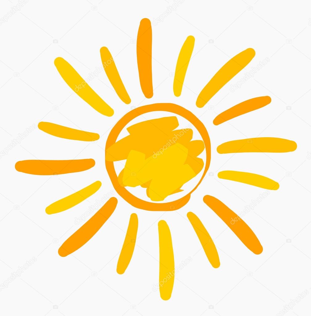 Sonne gemalt Abbildung — Stockvektor © Studiobarcelona #46600697