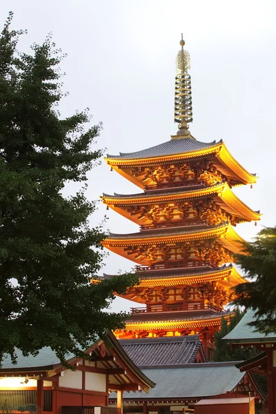 Japanese red pagoda ,Tokyo