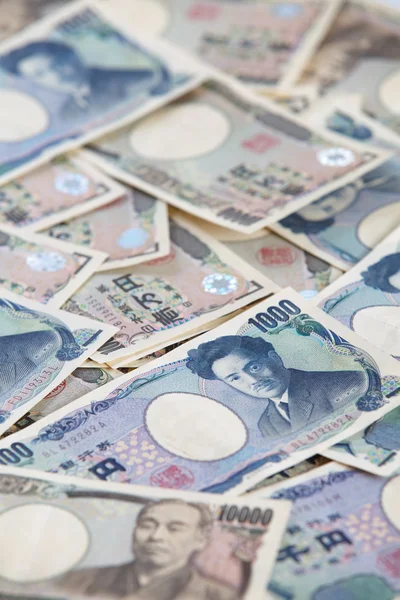 Japanese yen notes. Currency of Japan