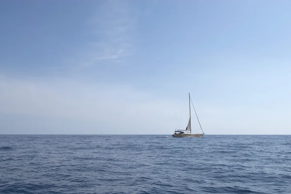 Small yacht in the sea