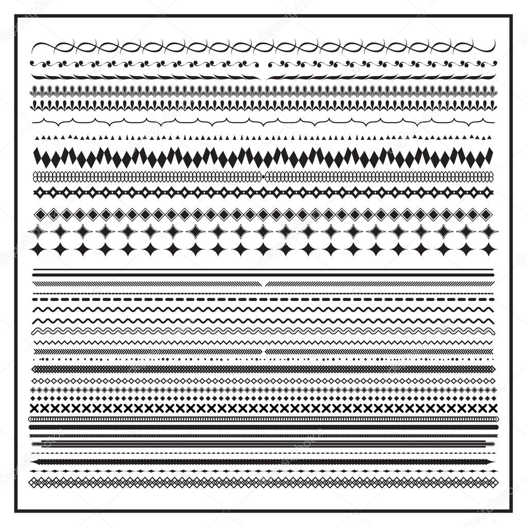 Simple Divider Line Calligraphic Lines Dividers