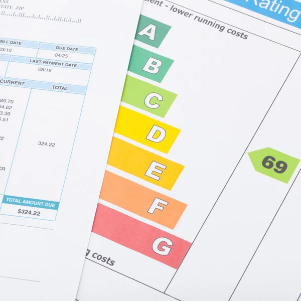Utility bill and energy rating chart - 1 to 1 ratio