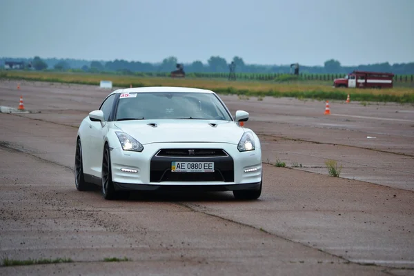 Unidentified driver during drag racing championship