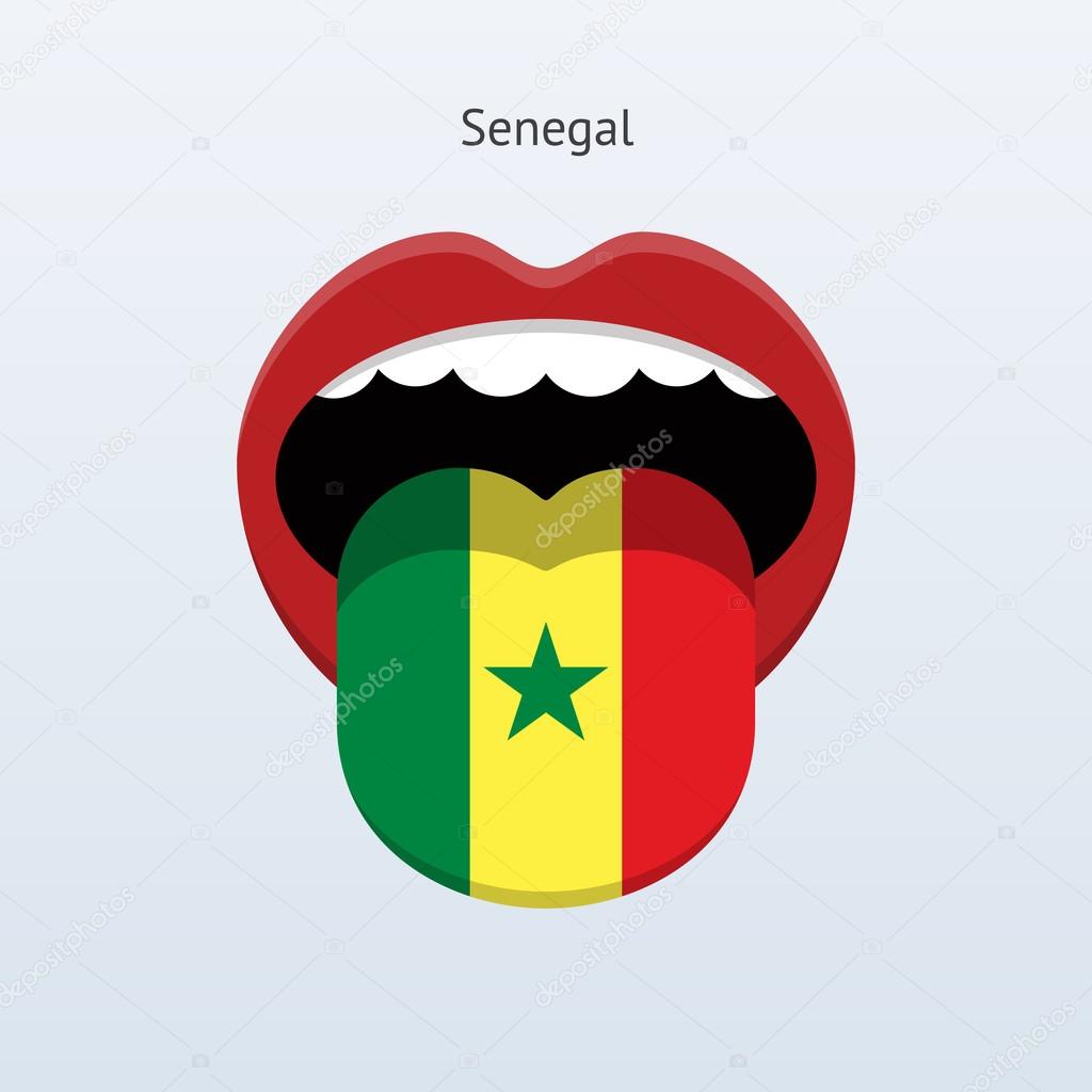 Senegal language. Abstract human tongue. —