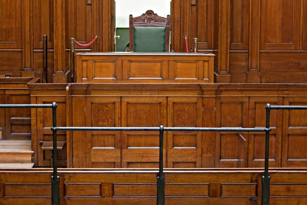View into courtroom from judges chair