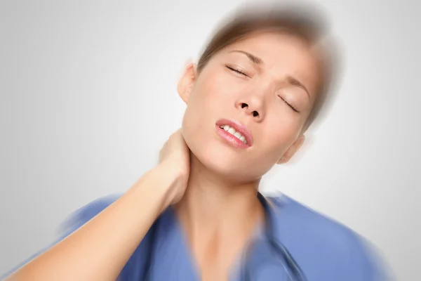 Nurse having neck and back pain