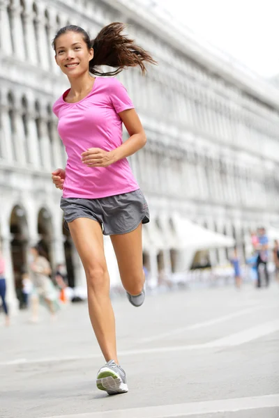 Running runner woman jogging in Venice