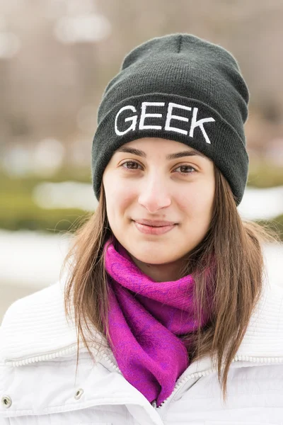 Happy Geek Girl Portrait