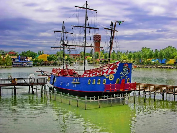 Fiabilandia amusement park. Rimini. Italy. the ship of Captain Hook