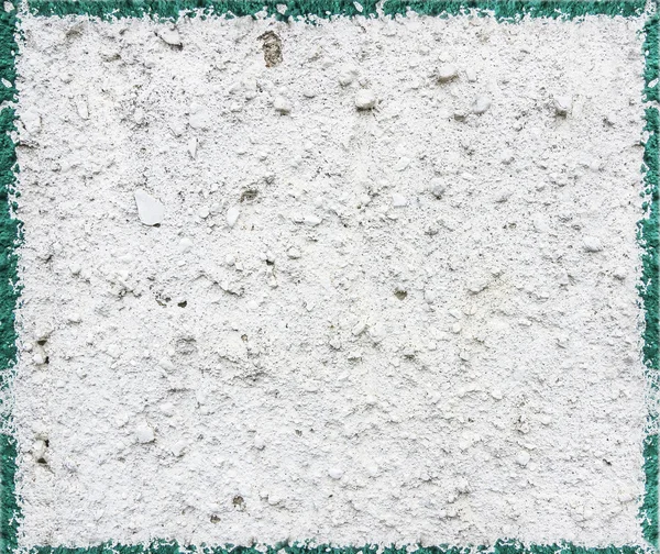 Texture concrete wall, painted with white paint and blue-green border