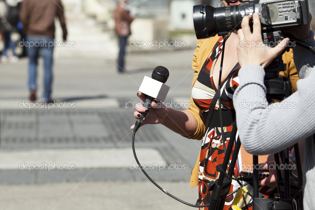 Interview journaliste TV — Photographie macor © #23562487