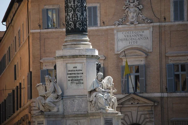 Rome - Biblical Statues at Base of Colonna dell\'Imacolata