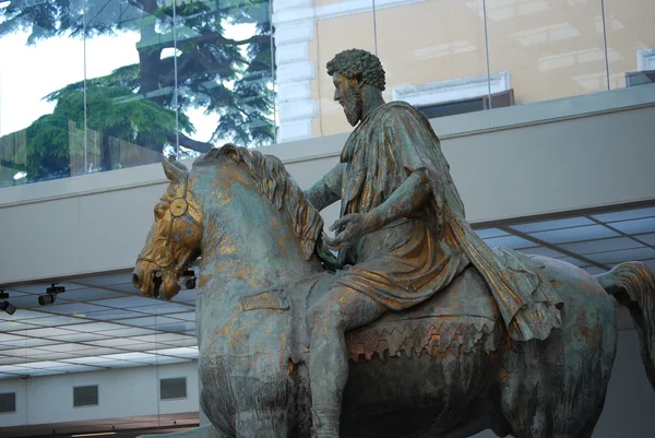 The original bronze statue of Emperor Marcus Aurelius