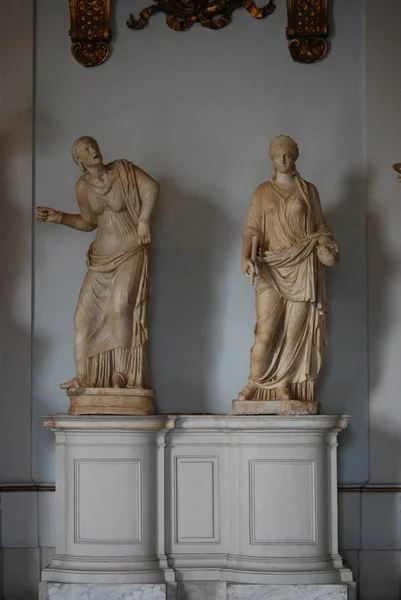 Inside one of the rooms of the Capitoline Museums in Rome