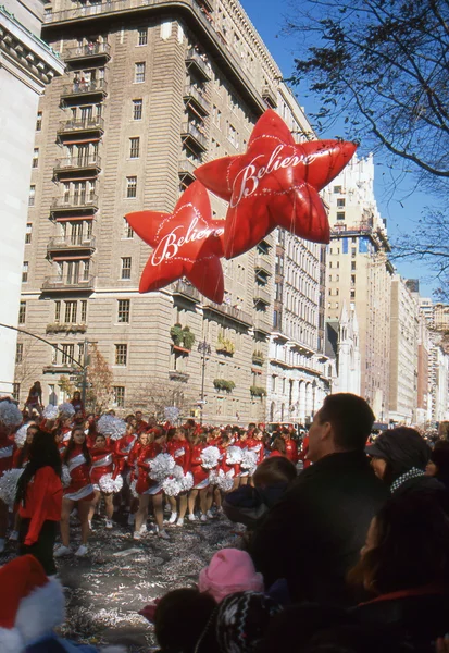 NEW YORK-NOV 22: A holiday tradition since 1924, the annual Macy\'s Thanksgiving Day Parade is seen by more than 3.5 million people. Pictured here in 2012 are the Macy\'s Believe balloons.
