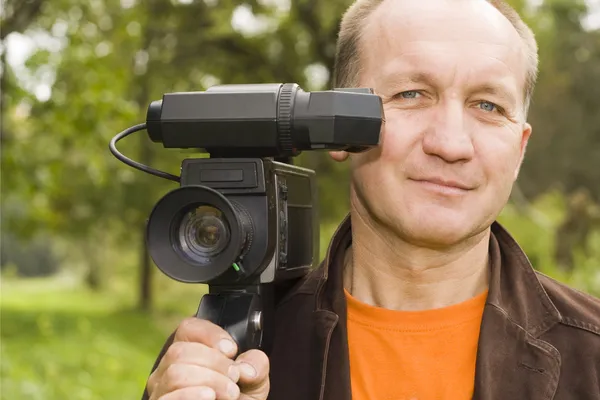 Man with a video camera