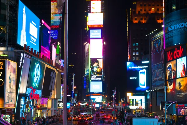 Traffic at Times Square night, New York, USA