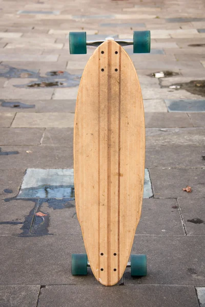 Skate board standing on the ground