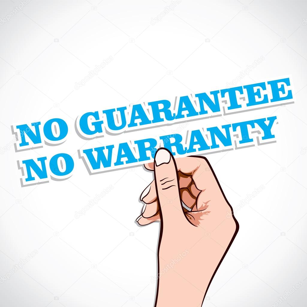 No Guarantee No warranty — Stock Vector © designwork07 24256613