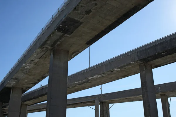 Side view of highway viaducts