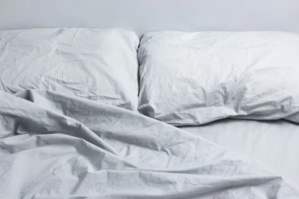 Gray bed linen