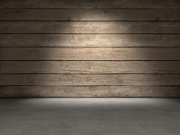 Wood wall concrete floor