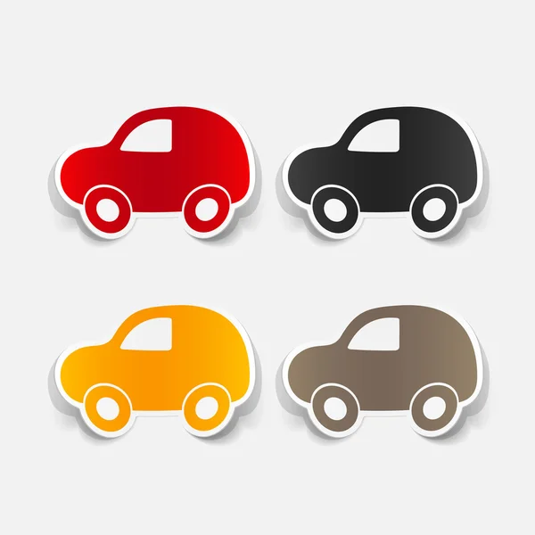 Colorful car symbols set