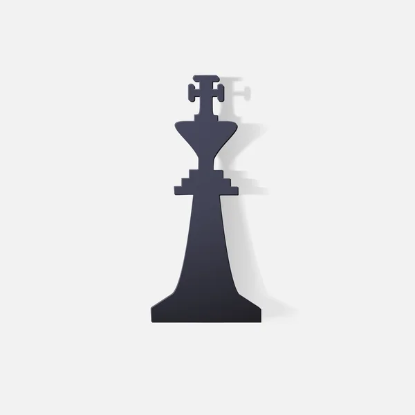 Paper clipped sticker: Chessman King