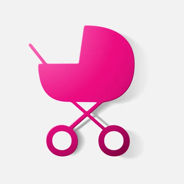 Paper clipped sticker: buggy