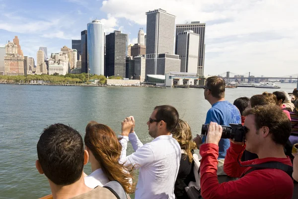 Tourists on Staten Island Ferry