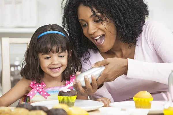 African American Mother Mixed Race Daughter Frosting Icing Cakes