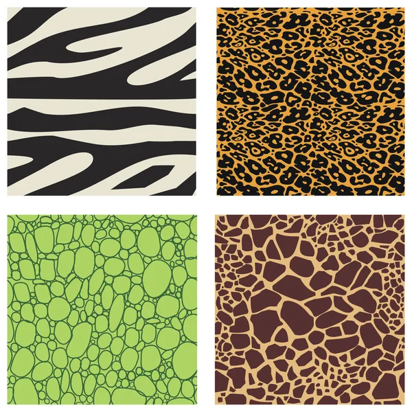 Set of 4 animal skin patterns