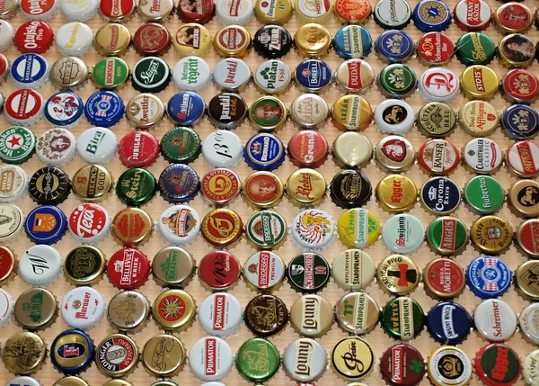 A collection of beer caps