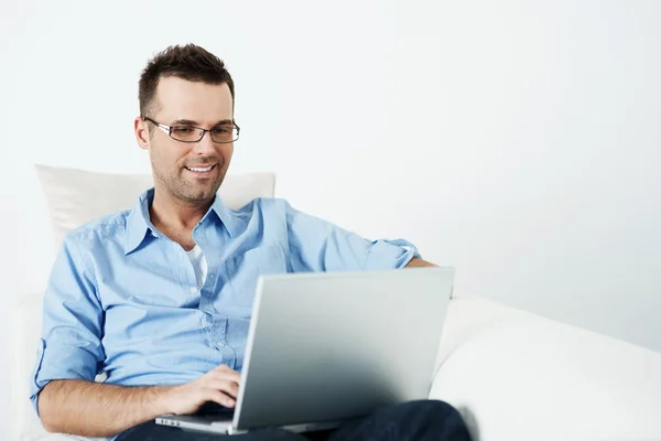 Man using laptop