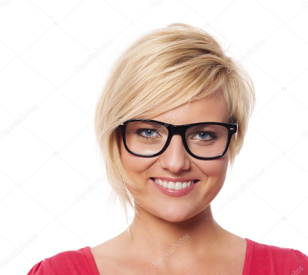 Blonde Frau Mit Brille Blonde Frau Mit Brille