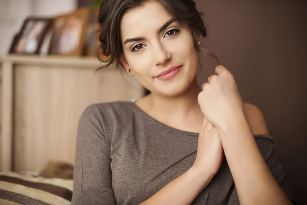 Woman relaxing at home