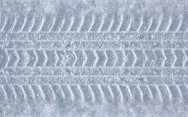 Tire track in the snow