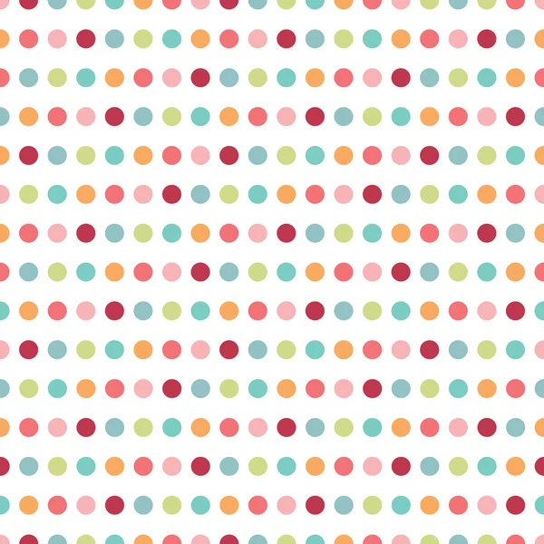 Colorful flat repeat wall paper polka dot design. Warm girl color.