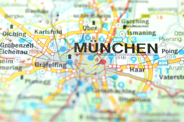 Munich in Germany on the map