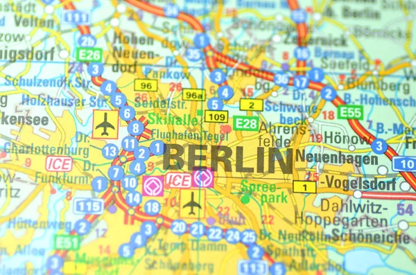 Berlin in Germany on the map