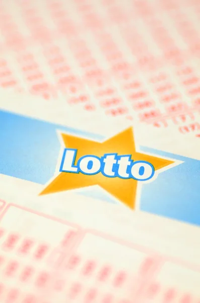 Closeup of empty lottery ticket