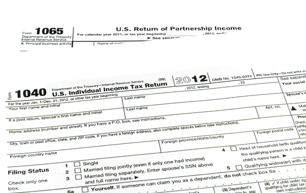 Tax forms 1040,1065