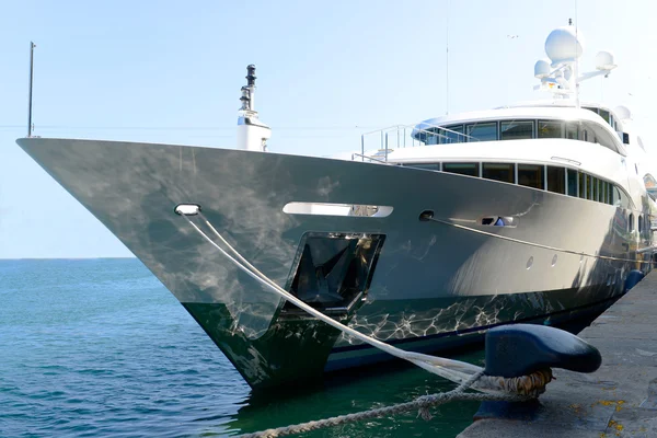 Luxury yacht docked In dock — Stock Photo #34349355