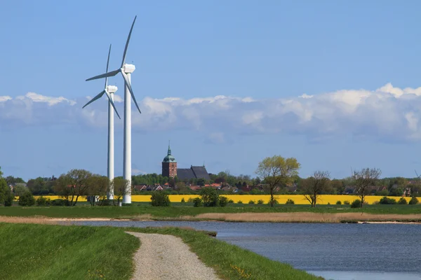 Wind turbine close to the german sea