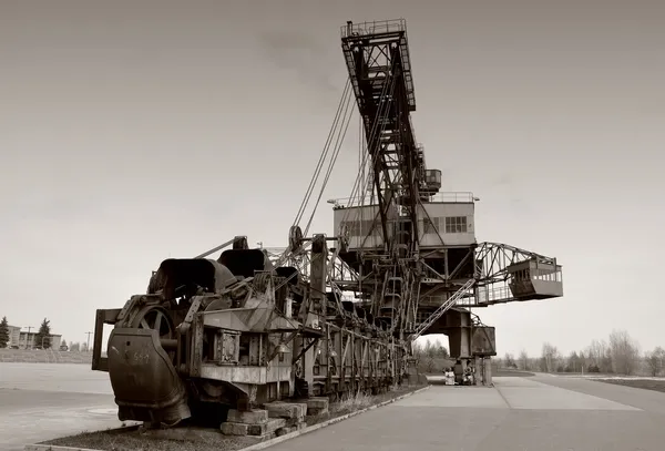 Old coal excavator in the disused open pit Ferropolis